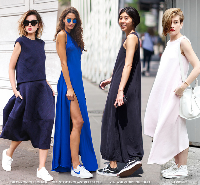 How to Wear Dress + Sneakers for Summer 
