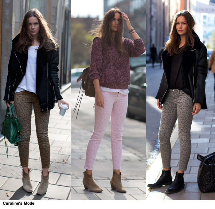Current\/elliott Skinny Jeans light brown-grey animal pattern casual look Fashion Jeans Skinny Jeans Current/elliott 